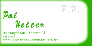 pal welter business card